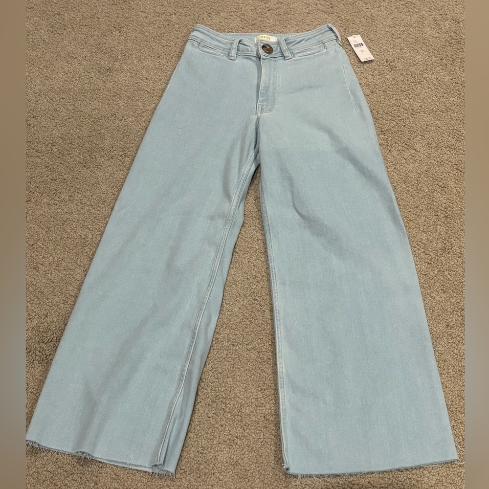 Maeve Light Wash Wide Leg Jeans